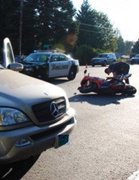 The King County Sheriff’s Office is investigating a crash involving a motorcycle and a small SUV