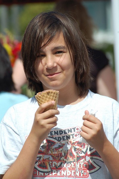 Ice cream was a popular item at the Maple Valley Farmers Market Saturday.