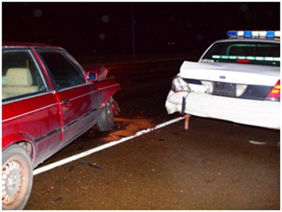 A state trooper's car was rear ended during a traffic stop on state Route 167 May 21.