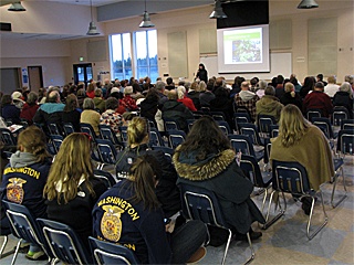 More than 150  attended a seminar about adding edible plants to their home gardens.