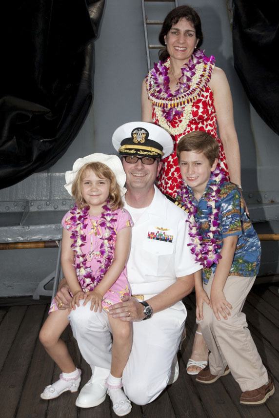 John Hardaway with his family in Hawaii.