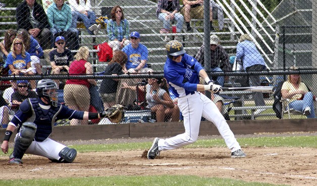 Tahoma's Troy LaBrie bats during the state baseball tournament.