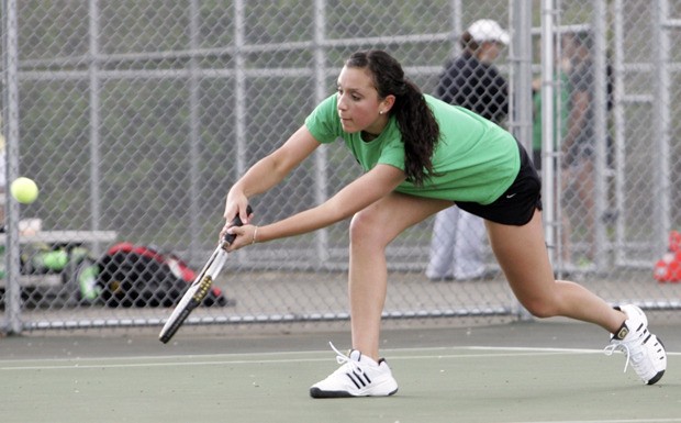 Kentwood’s Eliana Spero and the Conquerors are expected to challenge for the South Puget Sound League North Division title this spring. Spero is the No. 1 singles player for the Conks but is also an accomplished doubles player.