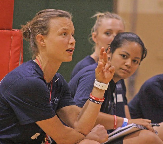 Courtney Thompson returned home this past weekend to help instruct at the two-day Give It Back Camp held at Kentwood High School.