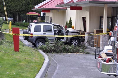A man crashed into McDonald's Sunday afternoon in Maple Valley.
