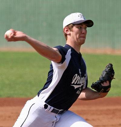 Kent’s Matthew de Wald delivers a pitch during competition at the Western Regional tournament in Ontario