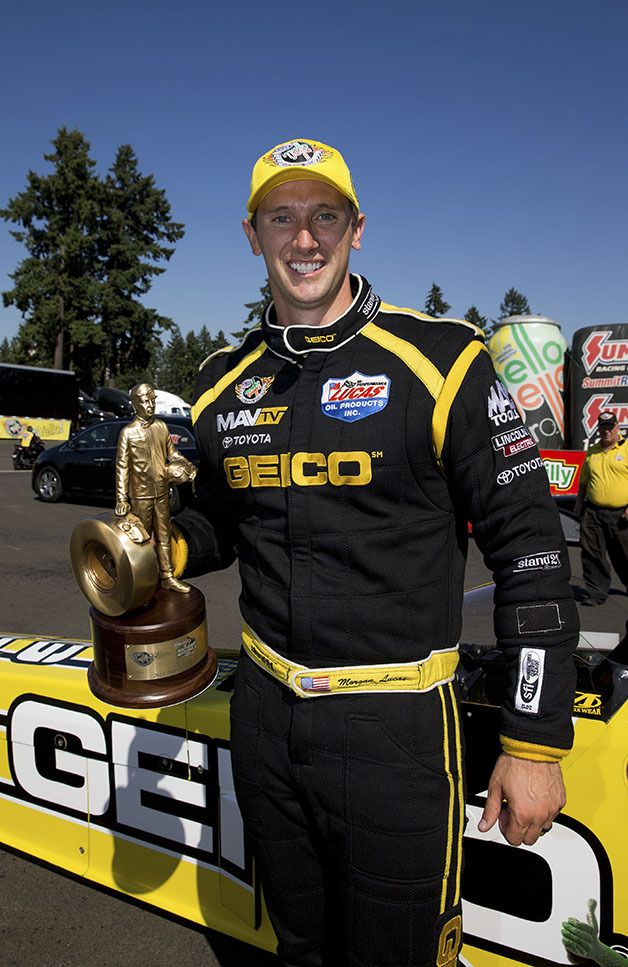 Lucas poses with his Northwest Nationals event winner trophy