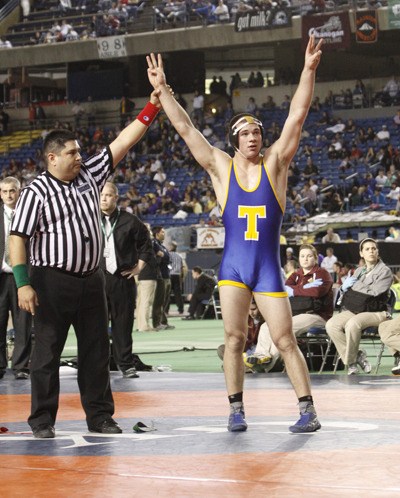 Tahoma's Nick Bayer faced Emerald Ridge's Mitch Steed for the state championship at the 2010 Mat Classic