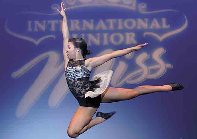Zoe Brown performs her dance routine during the talent portion of the local International Junior Miss competition.