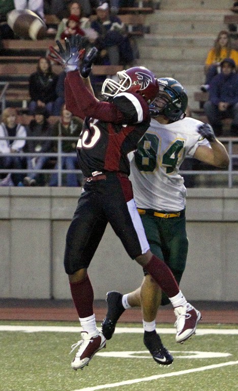 Kentridge defensive back Kevin Brown breaks up a pass Friday