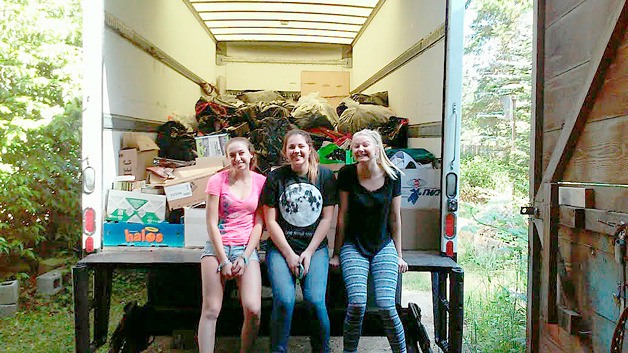 The Tahoma girls water polo team collected almost four tons of clothing and textiles for Clothes for a Cause.