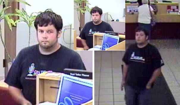 Pictures from Bank of America of the suspected bank robber.