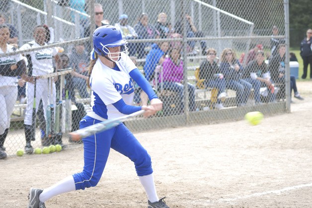 Tahoma junior Courtney Cloud bats in a district tournament game.