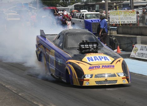 Jeff Ashwell is behind the wheel of the top alcohol funny car he'll be racing this weekend at the 23rd Annual Northwest Nationals.