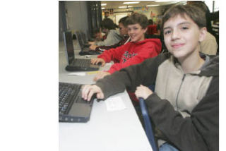 Alec Vain (left) and Austin Sisley joined other Cedar Heights Middle School students in a mock election – a lesson tied to Tuesday’s general election.
