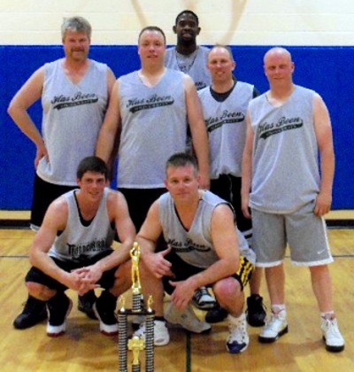 The Has Been University basketball team repeated as slow break basketball champions.