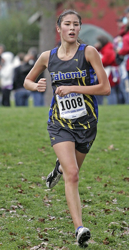 Tahoma's Julianna Mock helped the Bears to their fourth straight girls cross country sub-district crown on Oct. 23.