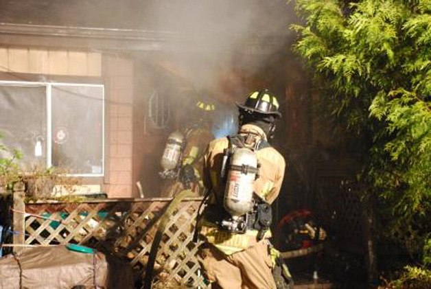 Two people were sent to local hospitals at 3:40 a.m. following a house fire in the 18000 block of 196 Ave. SE.