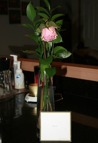 David and Jenelle York received a card and rose after they were victims of identity theft.