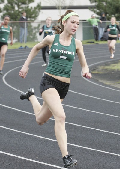 Kentwood sprinter Holly DeHart won the Class 4A state title in the 200-meter dash last spring.