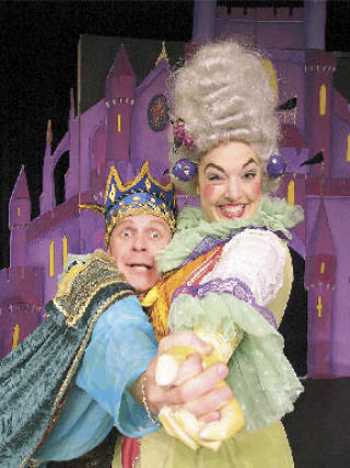 Erik Eagleson and Amy Hicks star in StoryBook Theater’s production of “Cinderella.” The play runs today at 11 a.m. and 1 p.m. and tomorrow at 3 p.m. at the Carco Theatre