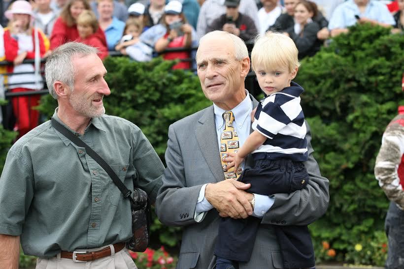 Ron Crockett holding his grandson