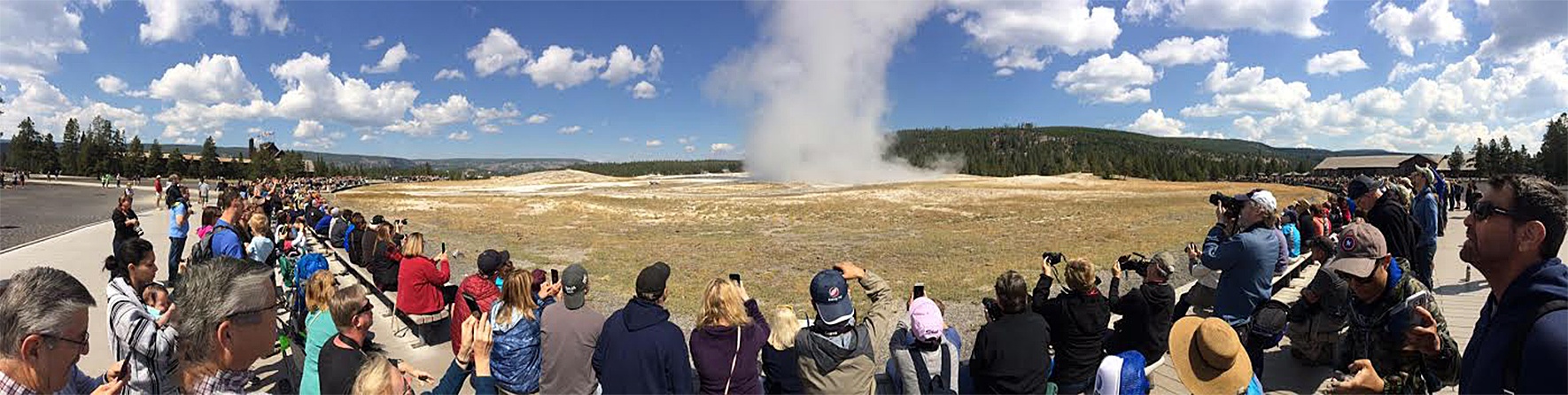 Old Faithful geyser at Yellowstone National Park in Montana Courtesy Sean Smith