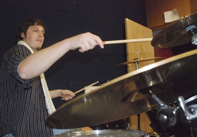 Mitch Fund teaches drums