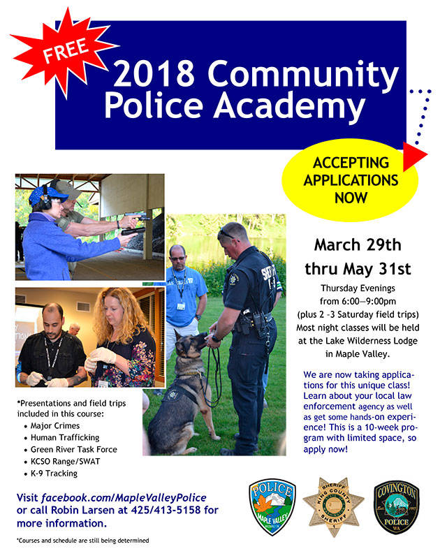Register for the 2018 Community Police Academy