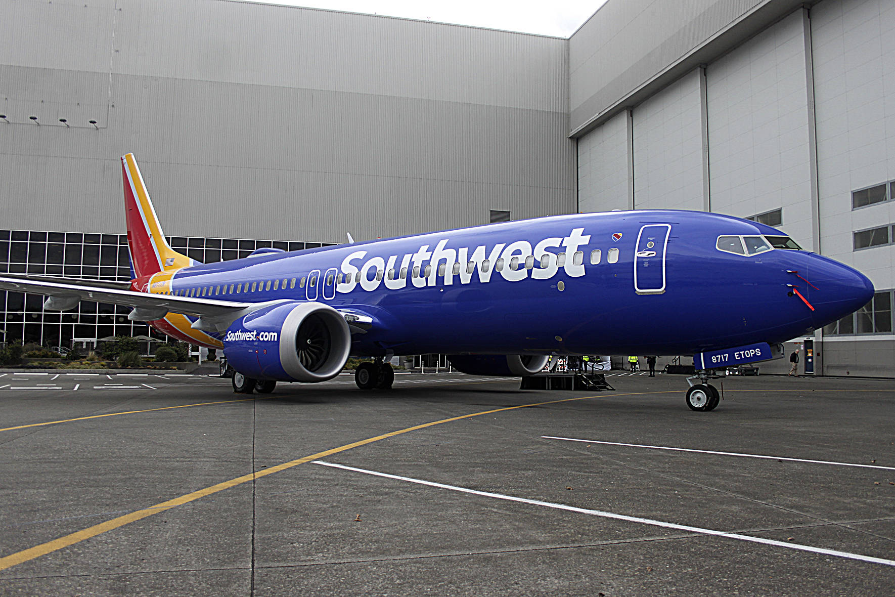 Boeing held an event to celebrate the production of the 10,000th 737 jetliner. The Southwest airplane was displayed at the Renton plant on March 13. Leah Abraham, Renton Reporter