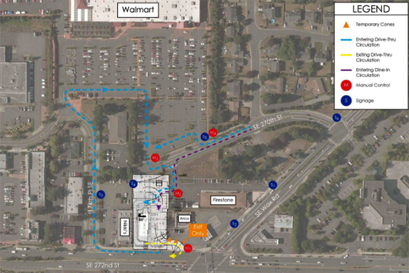 A detailed diagram explains the traffic plan Covington has planned for the opening day of Chick-fil-A and the weeks to follow. Submitted photo