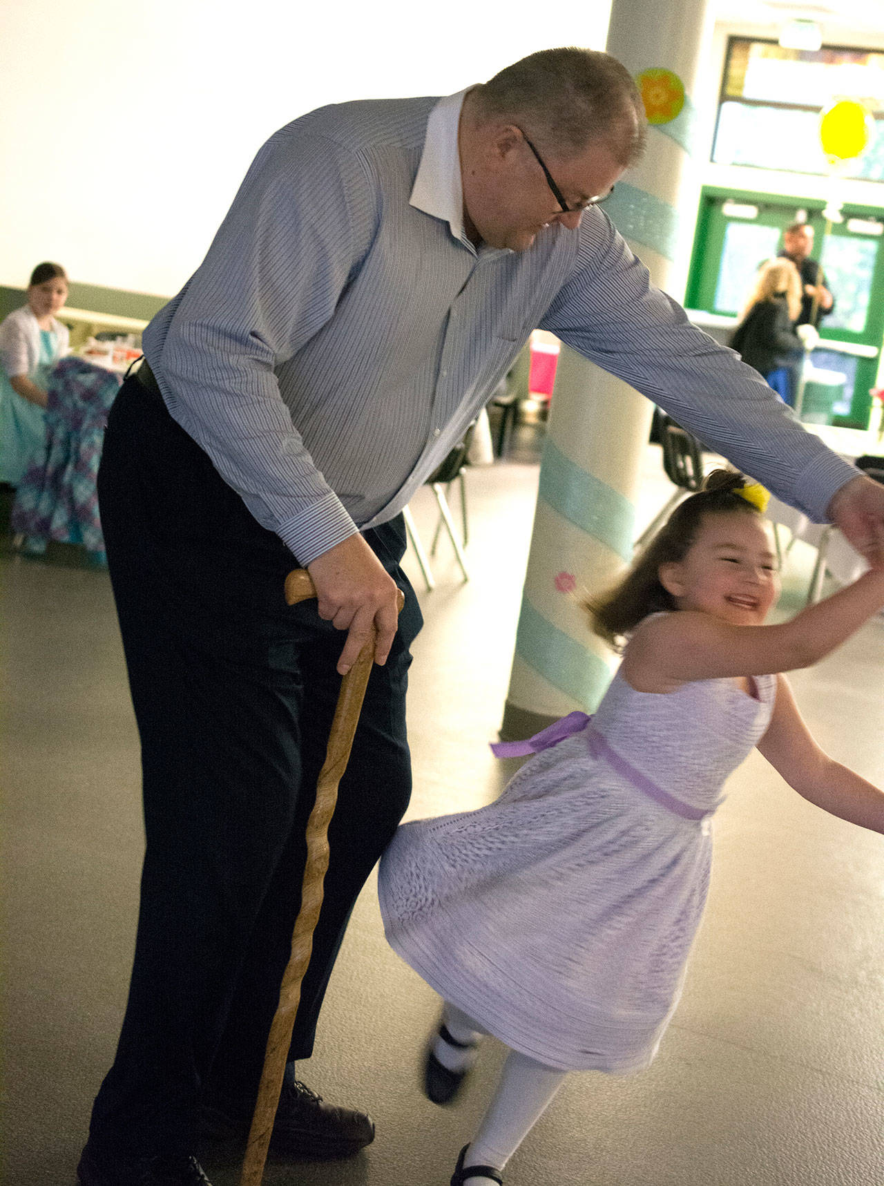 Mayor Jeff Wagner danced with his three daughters during the Daddy Daughter Spring Fling.