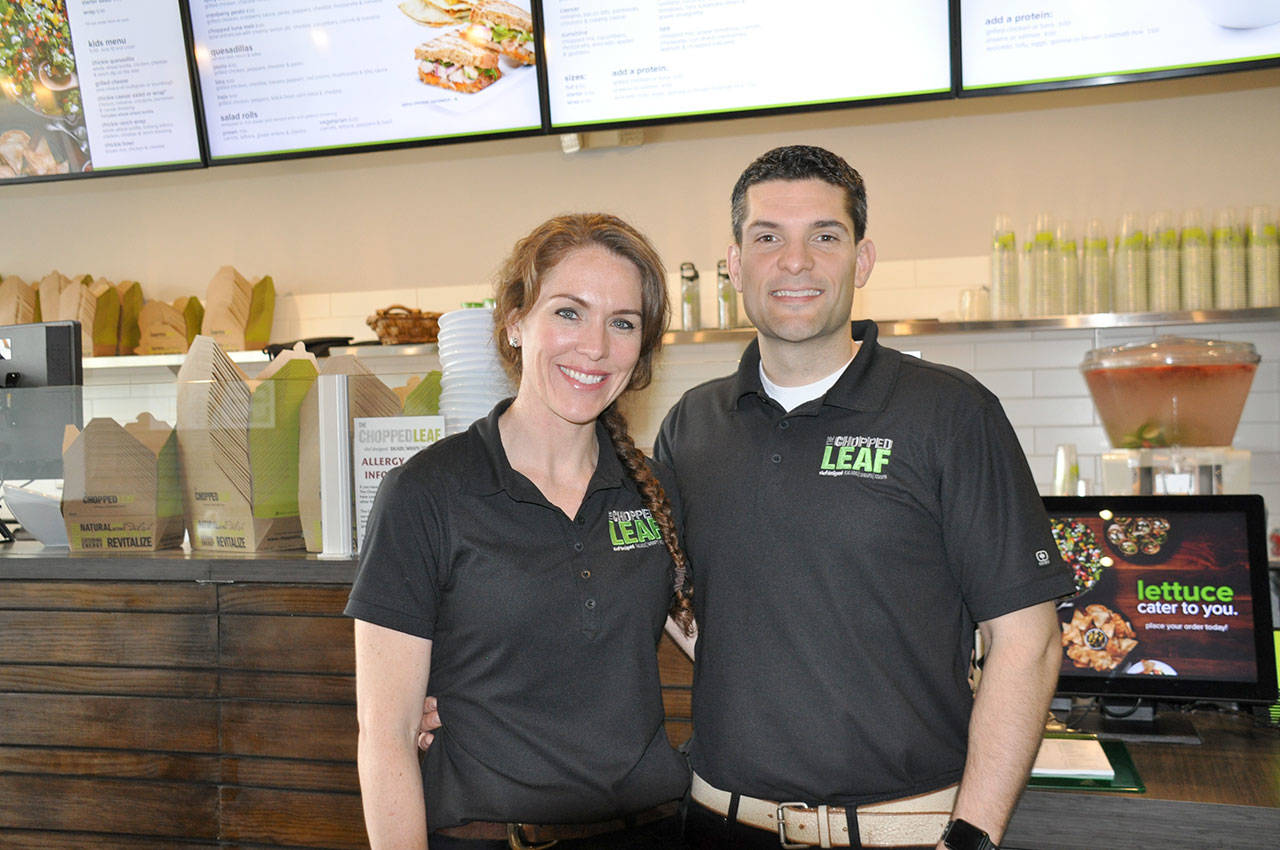 Kevin Dueck, a graduate of Decatur High School, and his wife, Nanci, recently opened The Chopped Leaf restaurant in Federal Way. HEIDI JACOBS, the Mirror