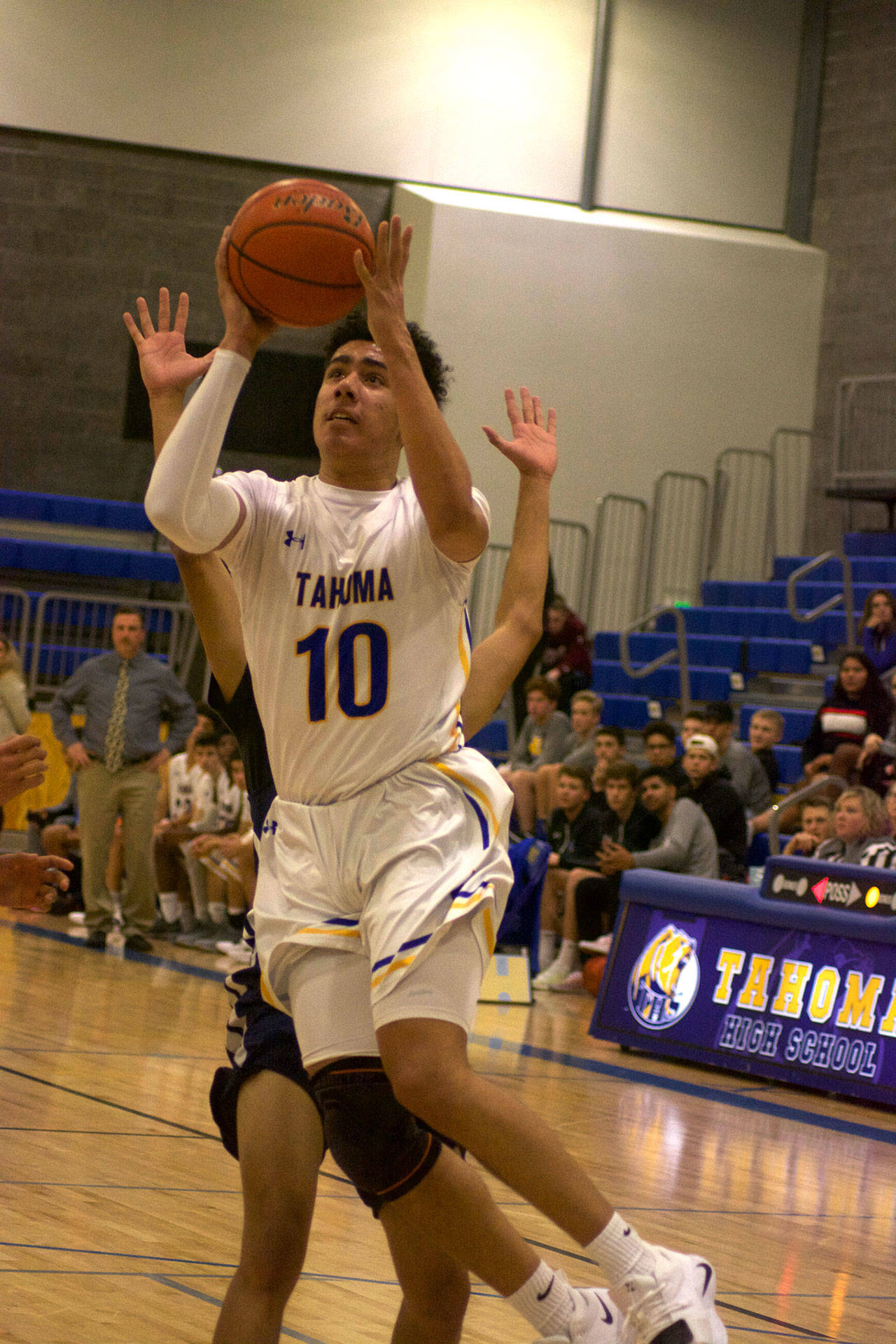 Tahoma junior JC Humphrey looks to make the shot during the Bears game Tuesday. Photos by Kayse Angel