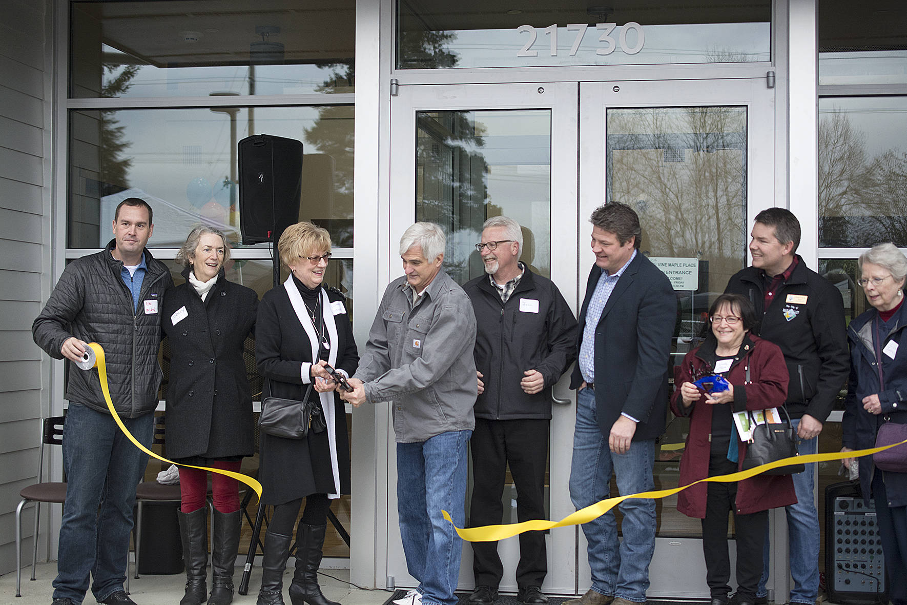 Vine Maple Place opened its doors to its new resource center located in Maple Valley on Dec. 8. To celebrate, there was a ribbon cutting and a tour of the new facility. Photo by Kayse Angel