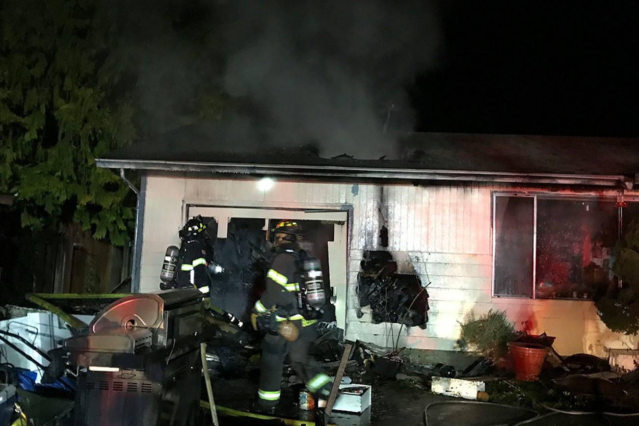 A house fire broke out in a Covington home on Dec. 27. Submitted photo from Puget Sound Regional Fire Authority