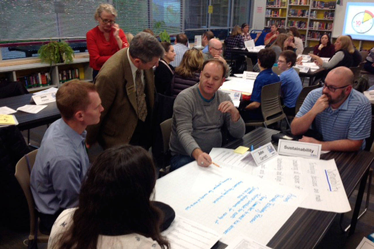 The Technology Review Committee from the Tahoma School District, create a tentative four-year technology plan. Submitted photo.