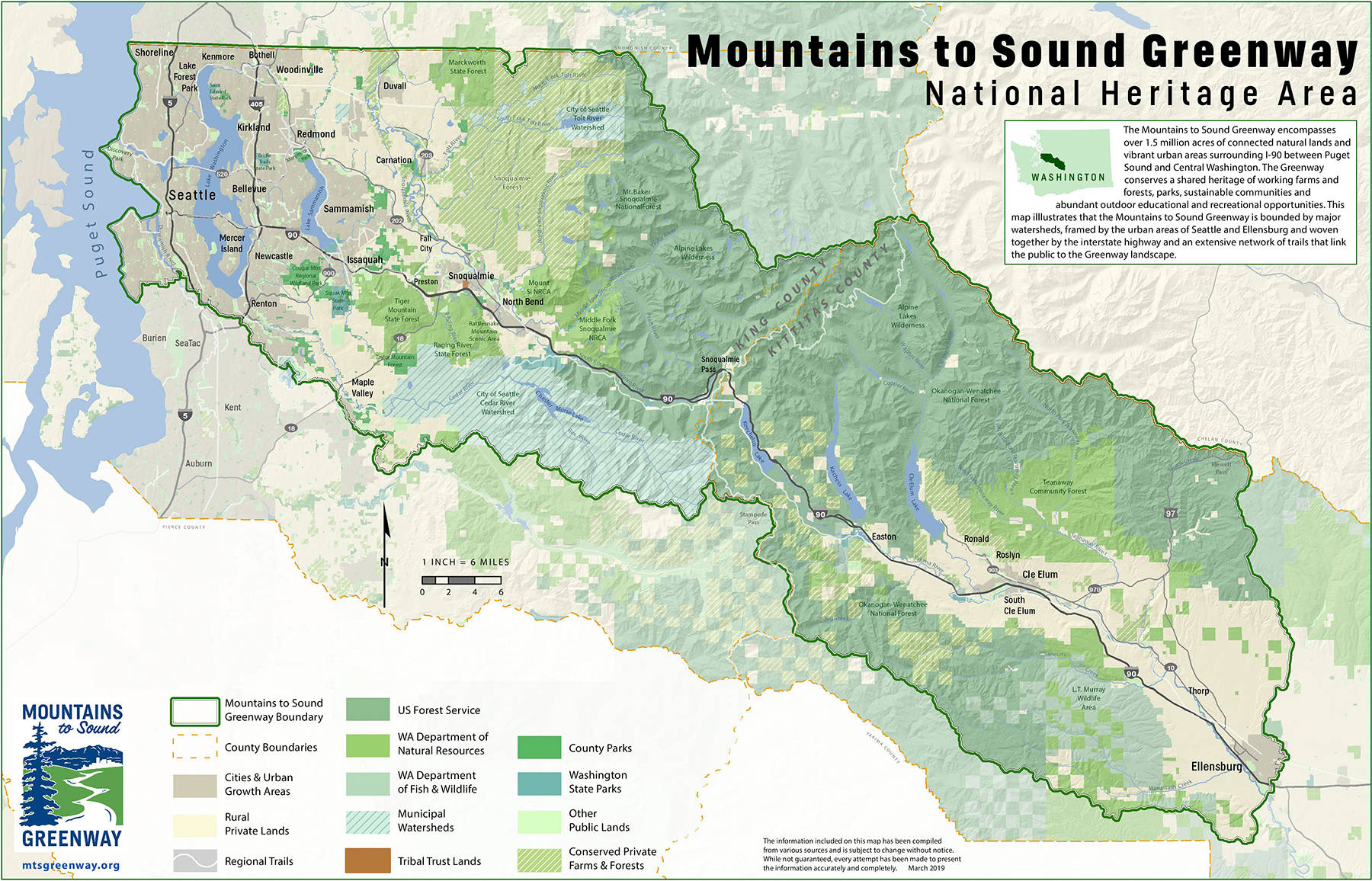 Mountains to Sound Greenway designated as a National Heritage Area