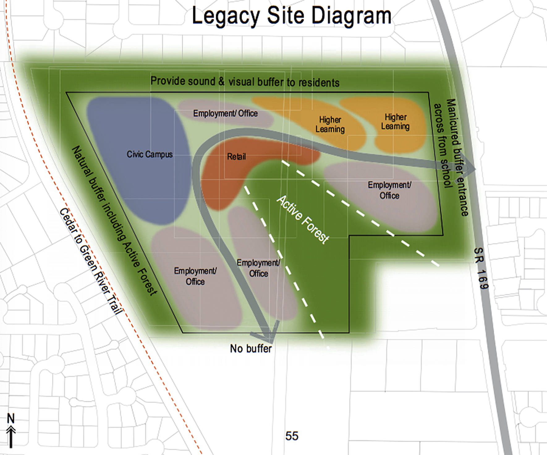 Courtesy photo                                 A diagram of the Legacy Site that was presented to the Maple Valley City Council.