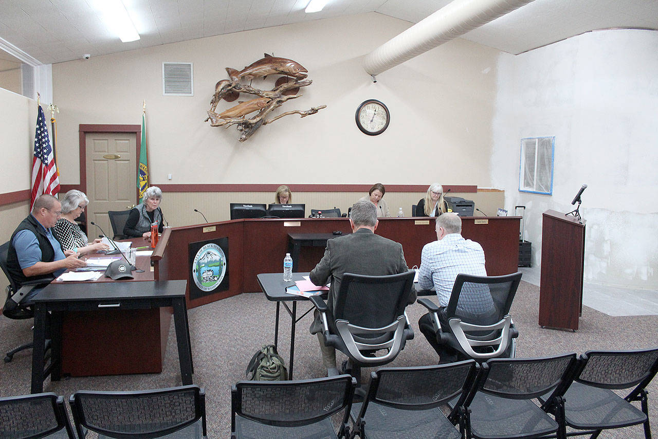 Few attended the June 20 Black Diamond City Council meeting, where the council passed a Transportation Improvement Plan and an amendment to its Capital Improvement Plan, among other items. Photo by Ray Miller-Still