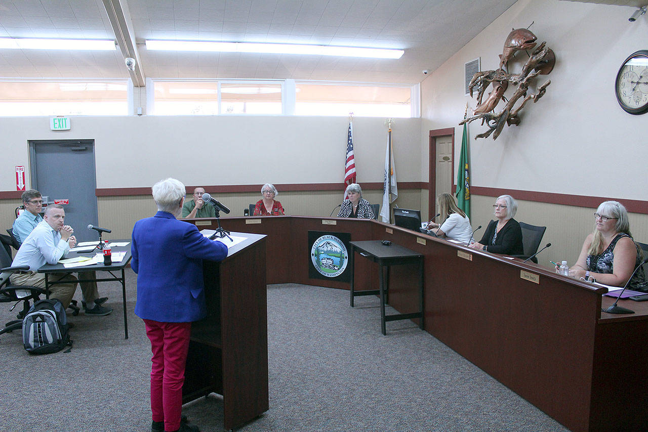 Black Diamond Financial Director May Miller presented the 2020 budget calendar to the city council early on in the Aug. 1 meeting. Photo by Ray Miller-Still