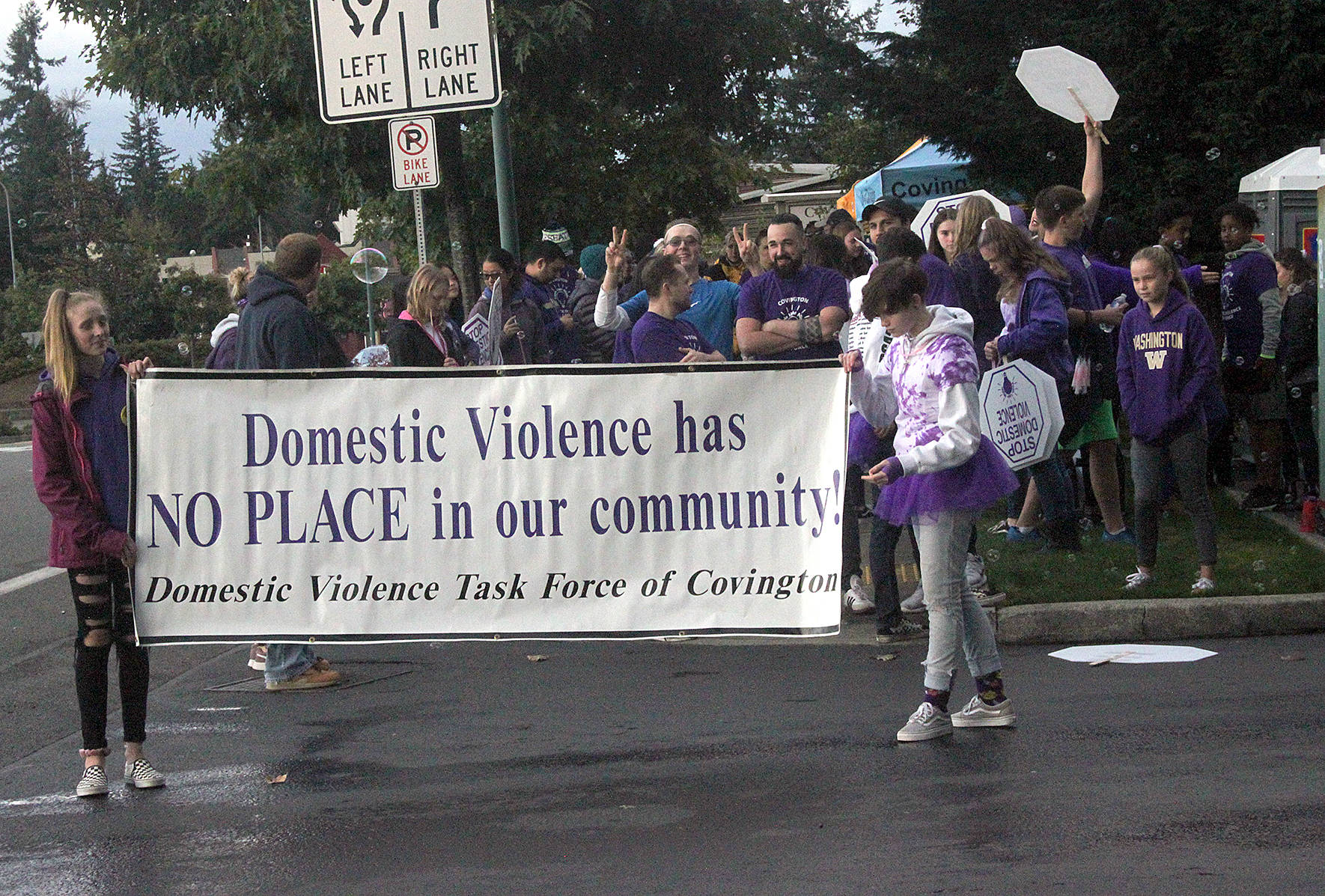 Marching in purple for survivors