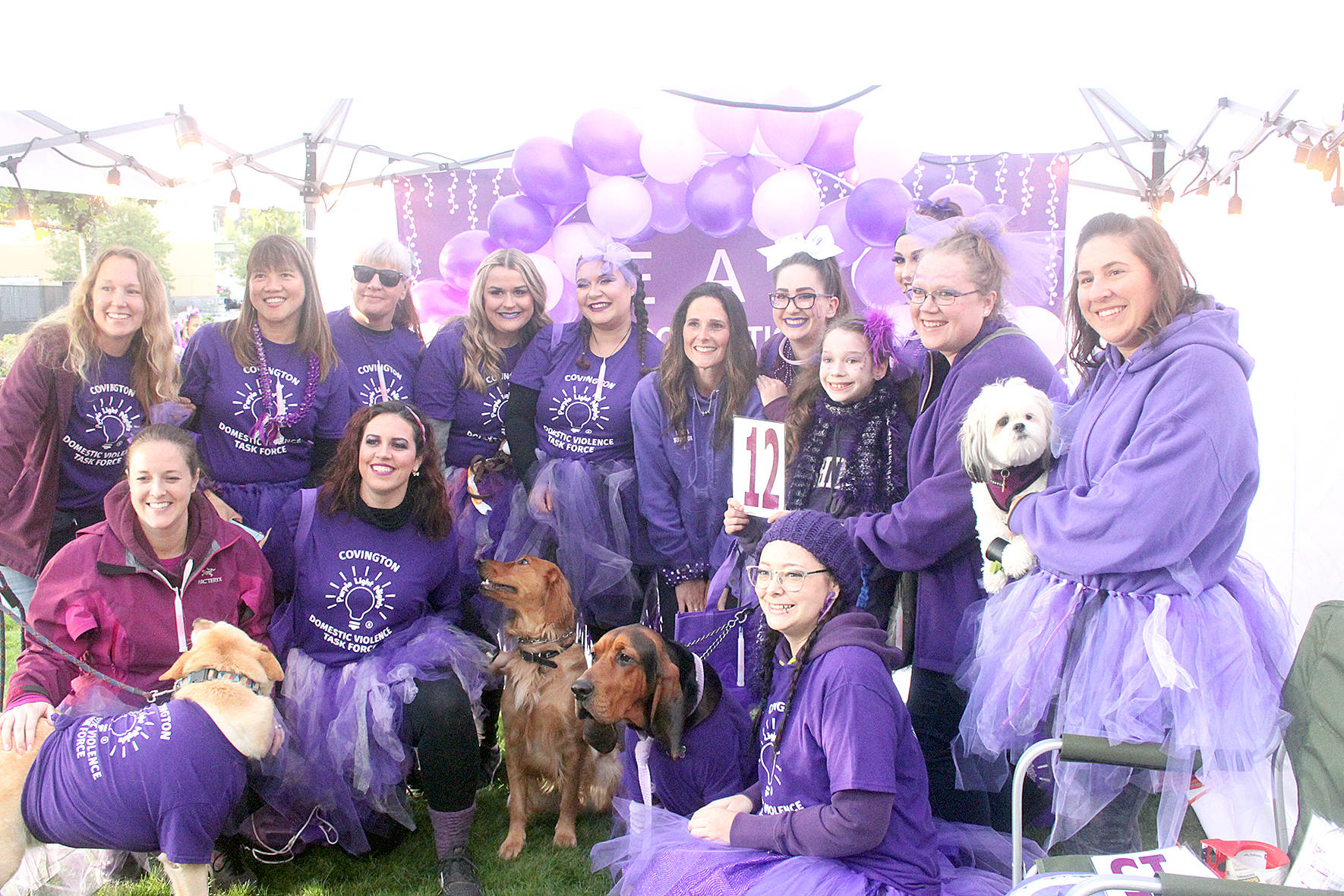 Marching in purple for survivors