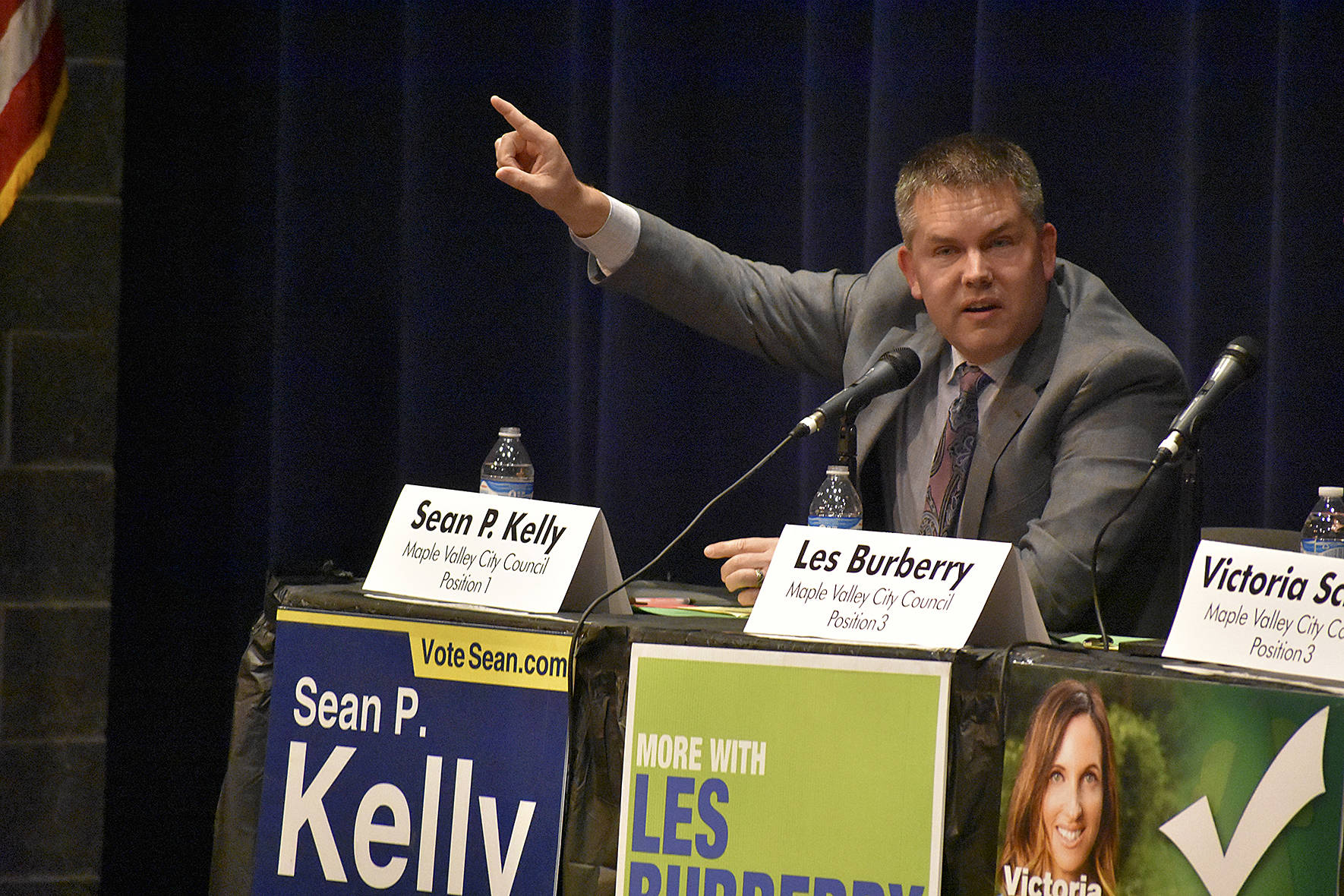 Photo by Haley Ausbun. Council position 1 and mayor candidate running unopposed Sean Kelly.