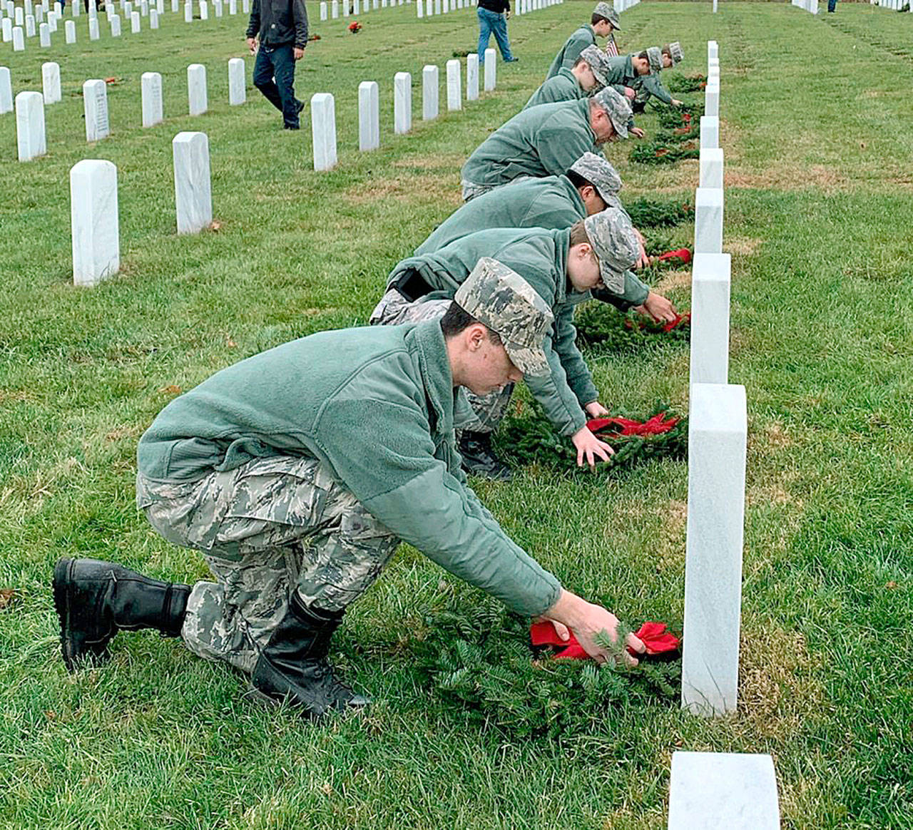 Tahoma National Cemetery honors military veterans Dec. 14 as a part of the national Wreaths Across America effort. COURTESY PHOTO