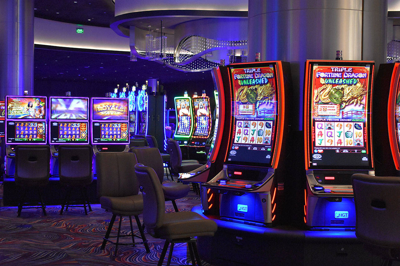 Slots inside the new Emerald Queen Casino Tacoma. COURTESY PHOTO, Emerald Queen