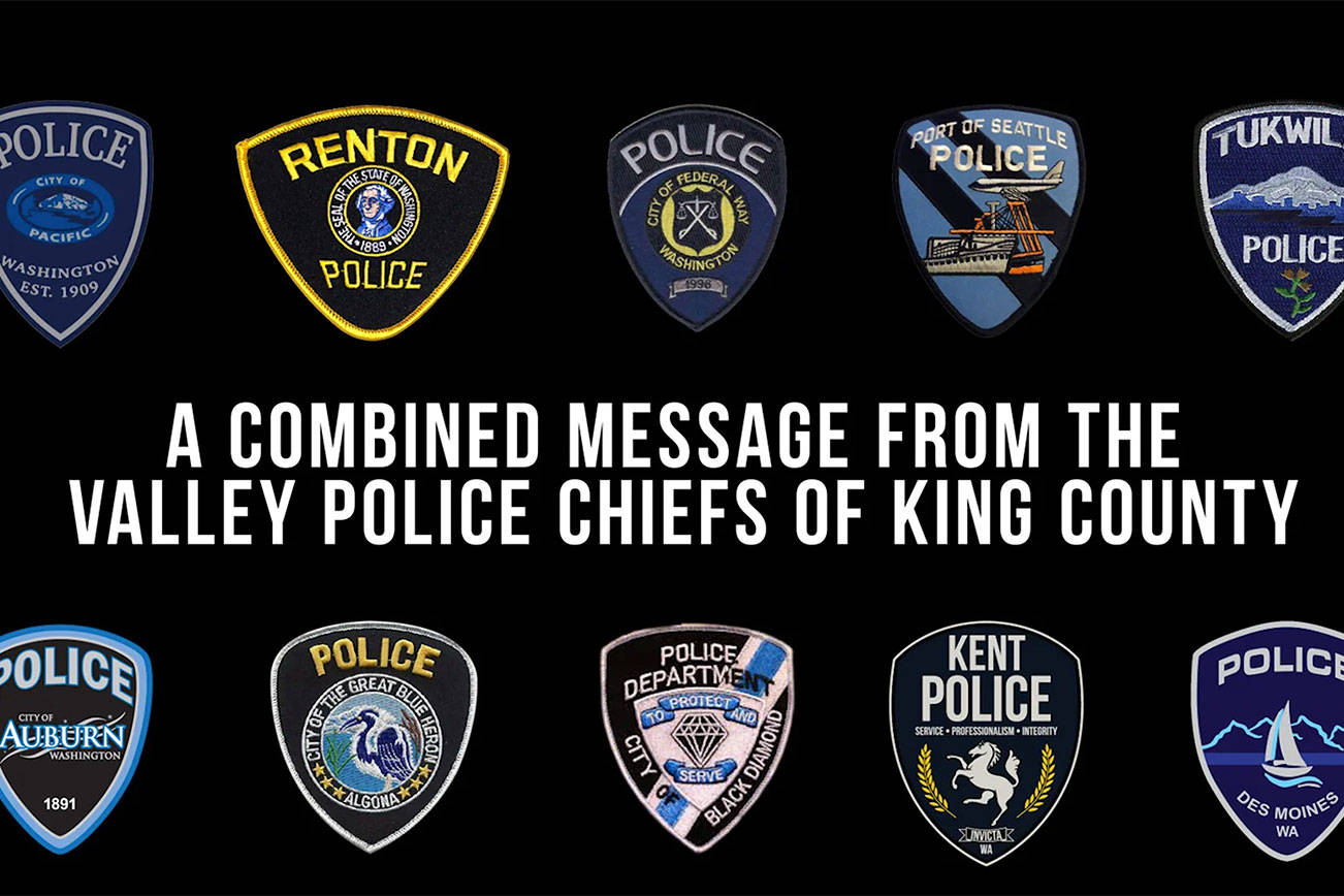 Valley police chiefs of King County release unified message in response to death of George Floyd