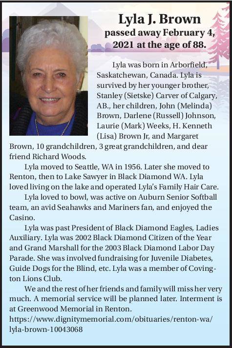 Lyla J. Brown | Obituary
