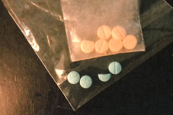 Pills taken during police investigation (photo credit: Bellevue Police)