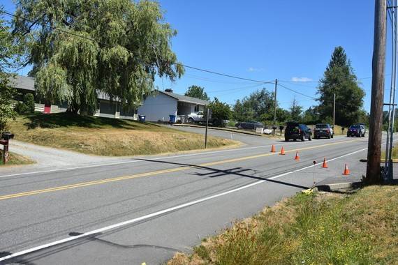 The King County Sheriff's Office asks for the public's help for information leading to the arrest of the pepetratrator of the July 18 fatal hit and run on this street near Maple Valley. Courtesy photo, KCSO.